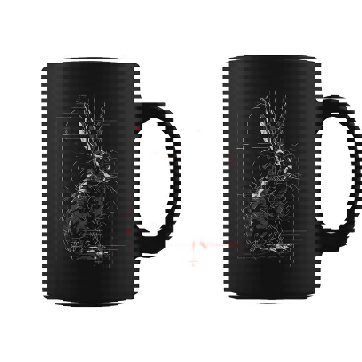 Rabbit Drawing Abstract Animal Art Geometric Graphic Hare Graphic Print Coffee Mug