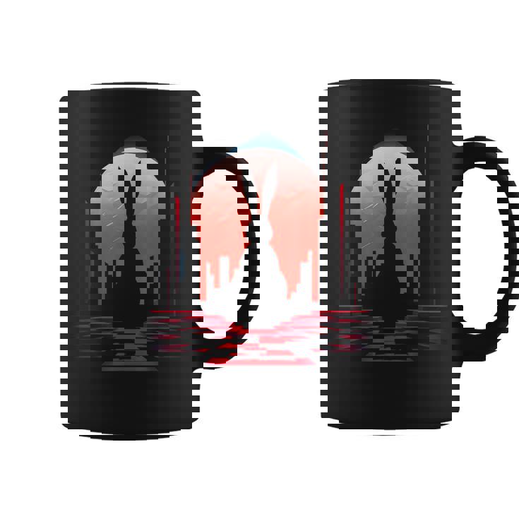 Rabbit Lover Polygon Animal Pixel Art Graphic Hare Graphic Print Coffee Mug