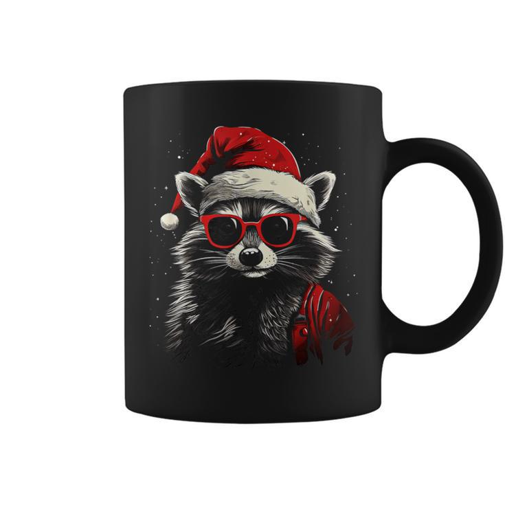 Raccoon With Christmas Hat Christmas Tassen