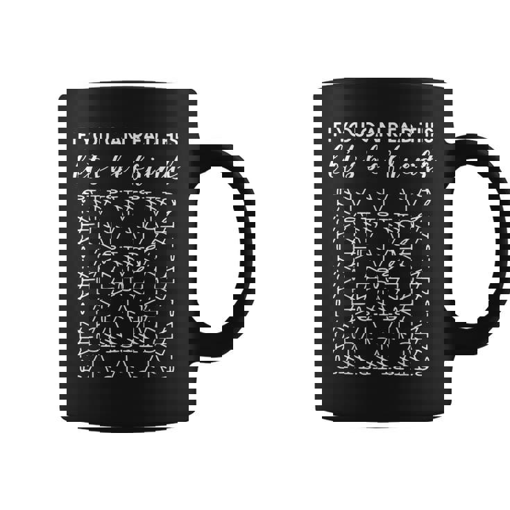 If You Can Read This Let's Be Friends Granny Squares Graphic Print Coffee Mug
