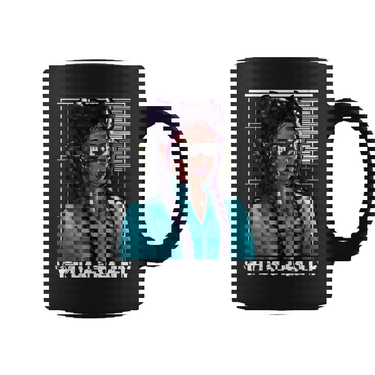 Realidadirtual Japonés Samurai Katana Chica Gamer Gaming Taza de café