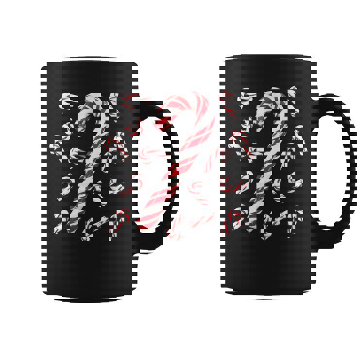 Red And White Candy Cane Santa Christmas Coffee Mug
