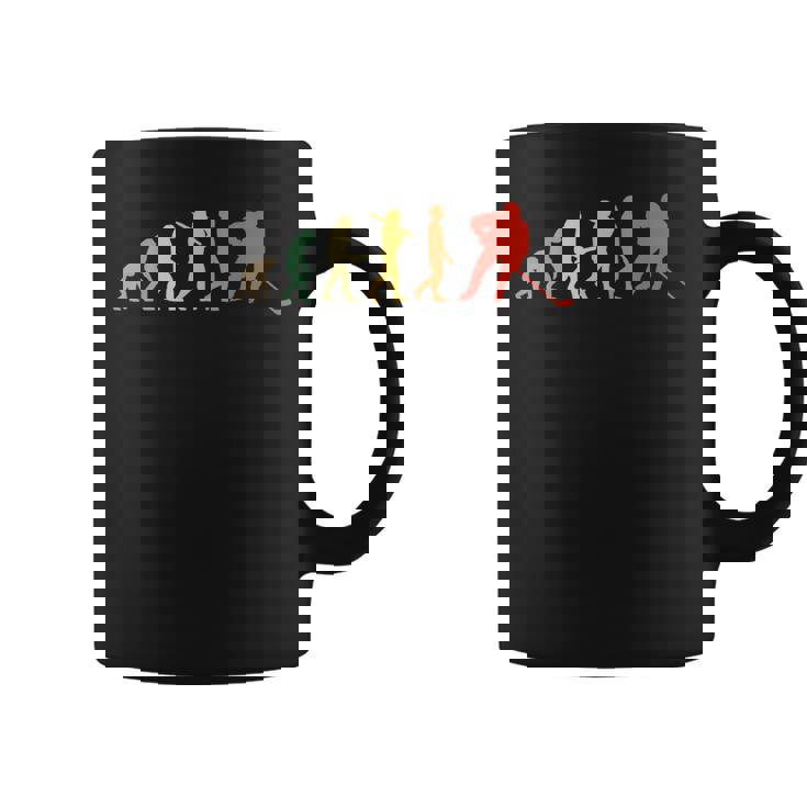 Regalo Para Jugadores De Hockey Sobre Hielo Evolución Retro Taza de café