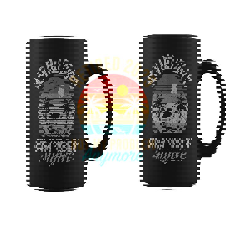 Retired 2025 Not My Problem Anymore Vintage Retirement Coffee Mug