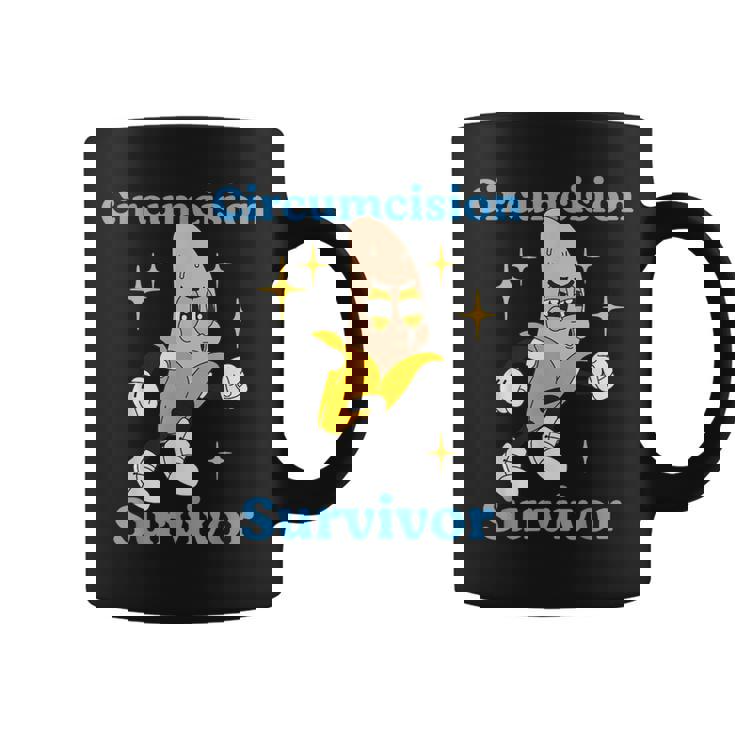 Retro Circumcision Survivor Adult Humor Religious Graphic Print Coffee Mug
