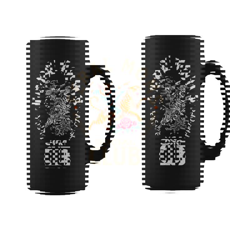 Retro Feral Moms Social Club Sarcastic Saying Mothers Coffee Mug