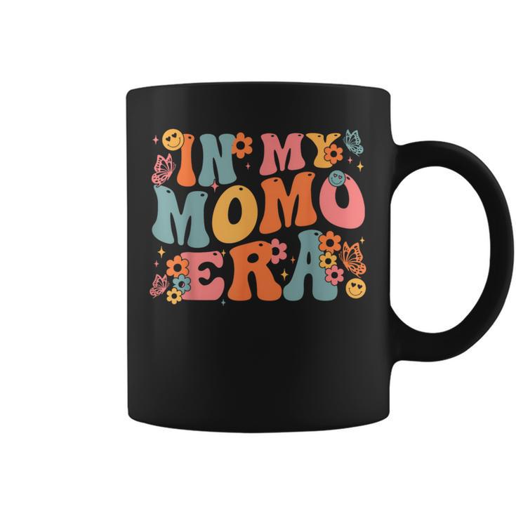 Retro Groovy In My Momo Era Baby Announcement Coffee Mug