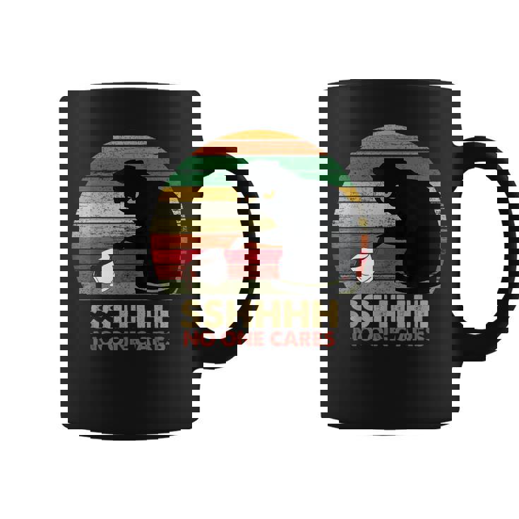 Retrointage Sshhhh No One Cares Cat Lover Taza de café