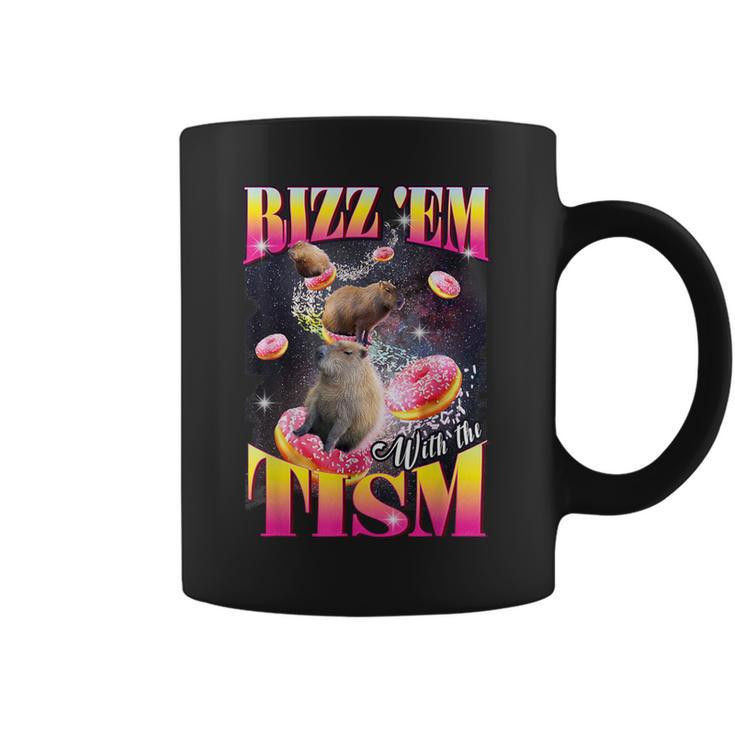 Rizz 'Em With The Tism Donut Capybara Graphic Print Coffee Mug