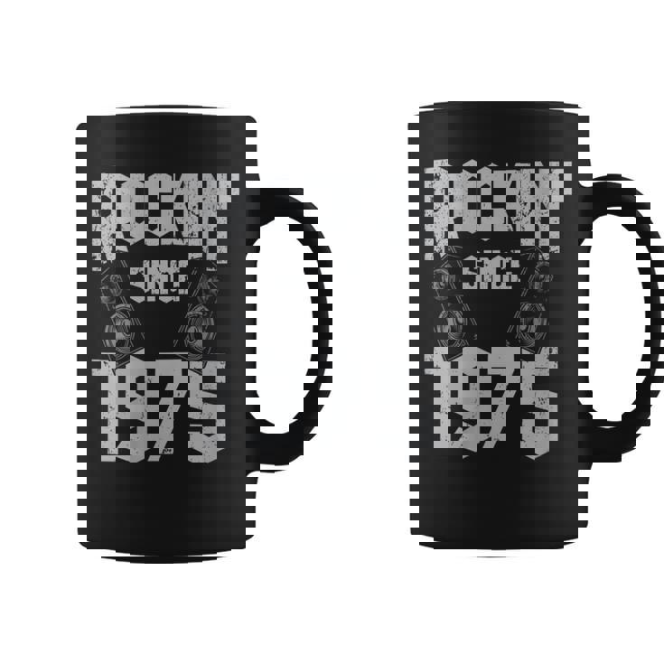 Rockin' Since 1975Intage Rock Music Fan 47 Cumpleaños Cuello Taza de café
