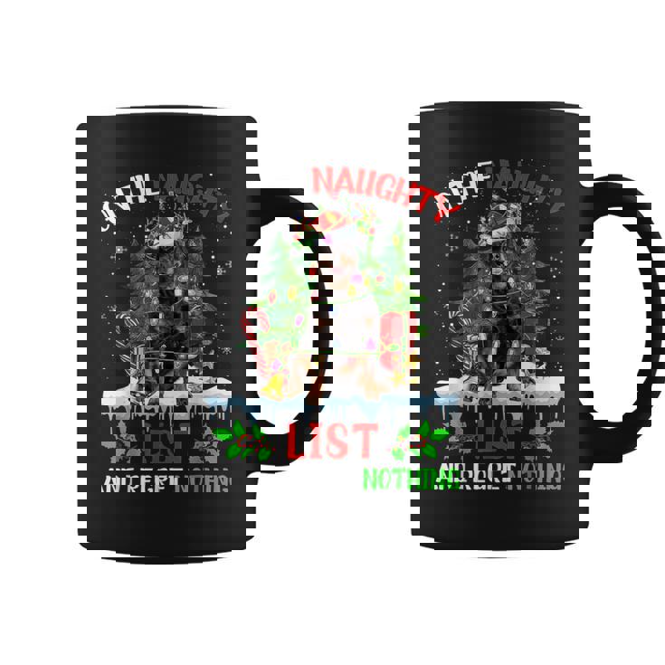 Rottweiler Christmas On The Naughty List And I Regret Graphic Print Coffee Mug