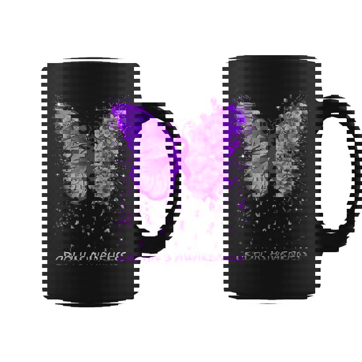 Ruban De Sensibilisation Pour Motif Papillon Tasse