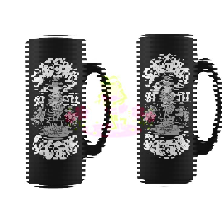 Sagging But Still Gagging Meme Frog Humor Girls Coffee Mug