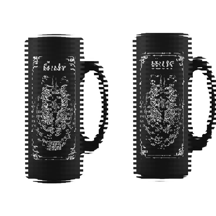 Sak Yant Tigres Gemelos Recuerdo Tatuaje De Yantra Tailandia Taza de café