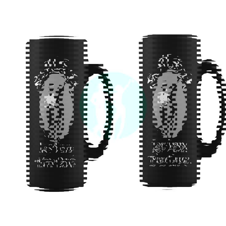 Salsa Is My Cardio Dance Silhouette Moonlight Cuello Taza de café