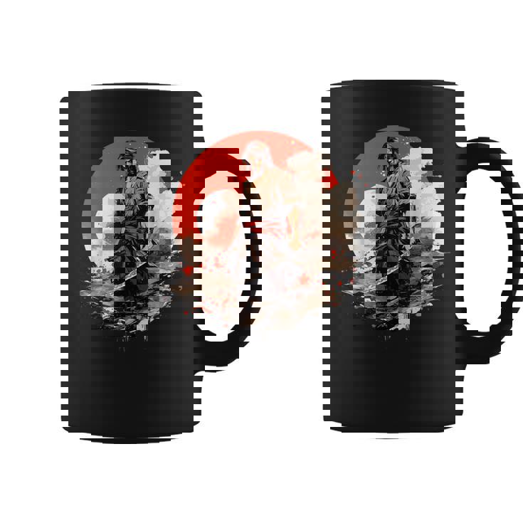 Samurai Hombres Guerrero Japonés Ninja Hombres Kawaii Taza de café