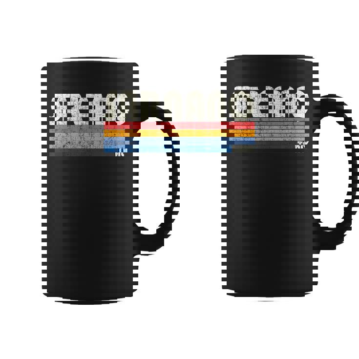 Sarnano Estilo Retro De Los Años 70 Y 80 Taza de café