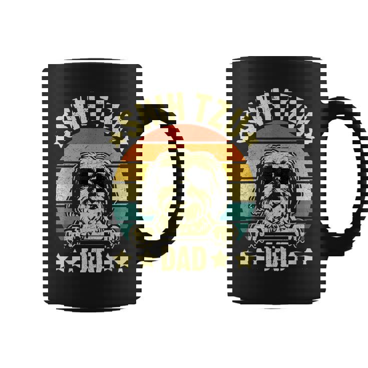 Shih Tzu Dad Father's Day Pet Dog Breed Pet Paw Coffee Mug