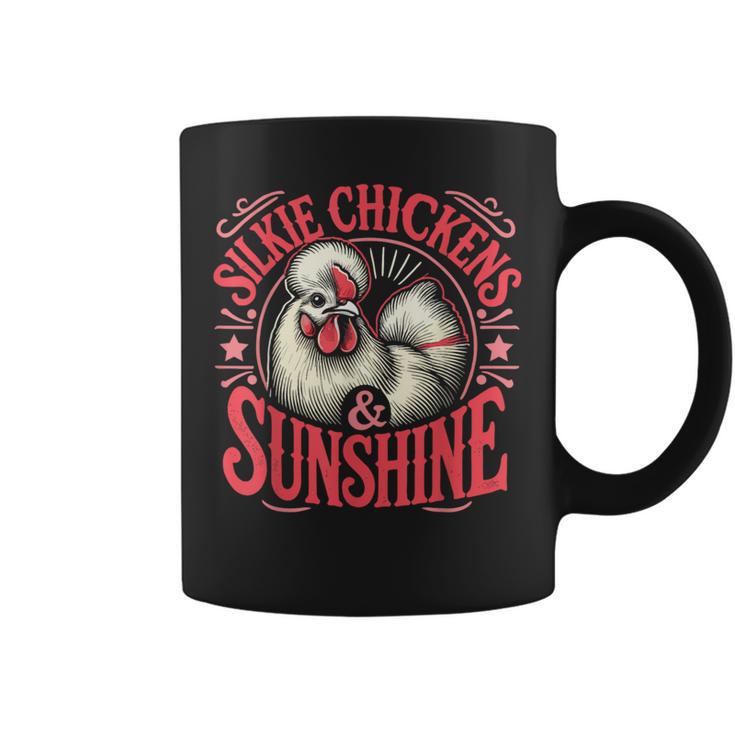 Silkie Chickens & Sunshine Graphic Print Coffee Mug
