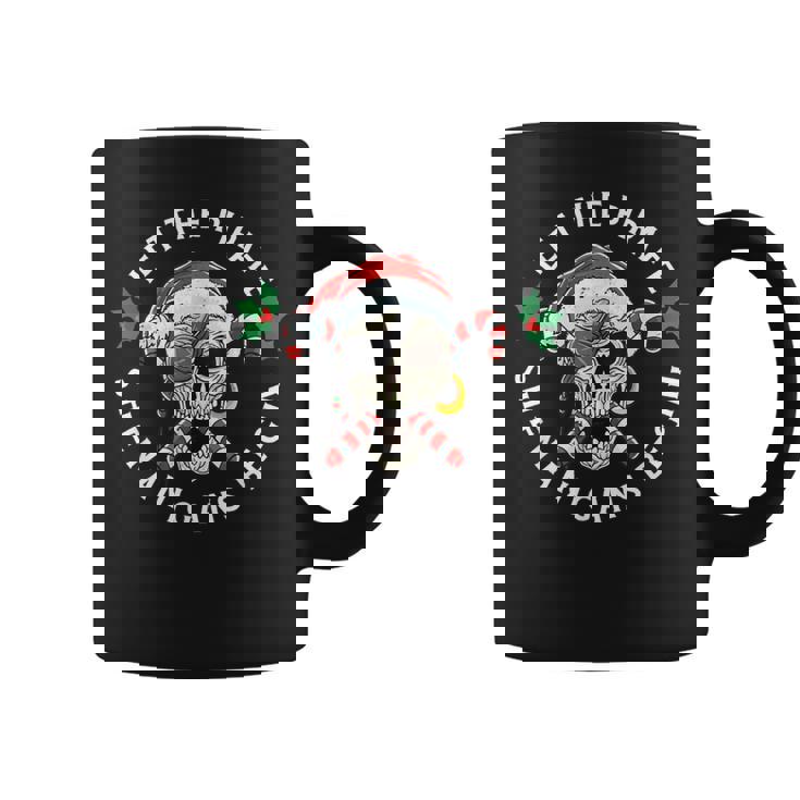 Skeleton Skull Santa Pirate Candy Cane Christmas Jolly Roger Graphic Print Coffee Mug