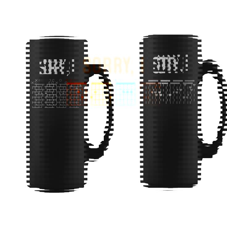 Sorry I Dgaf Guitarra Acordes Divertido Guitarraintage Taza de café