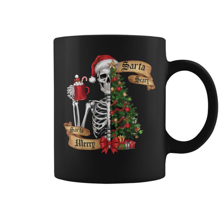 Sorta Merry Sorta Scary Christmas Skeleton Tree Xmas Graphic Print Coffee Mug