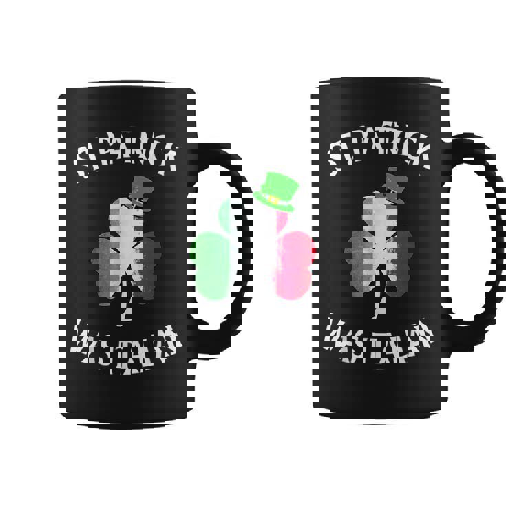 St Patrick Was Italian Irish-Italian Theme -Adults Short Sleeve Black Small Coffee Mug