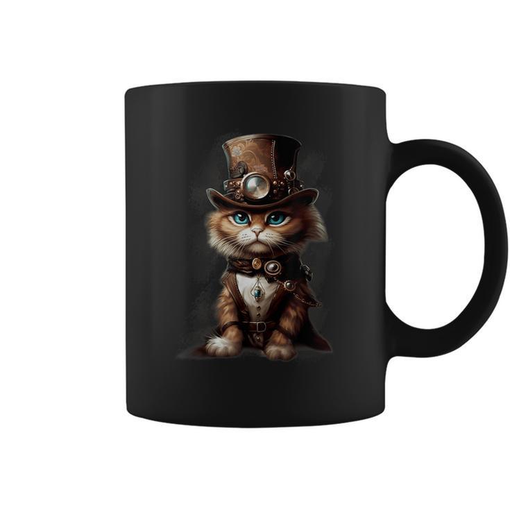 Steam Punk Portrait Cat Kitten Steampunk Sci-Fi Character Tassen