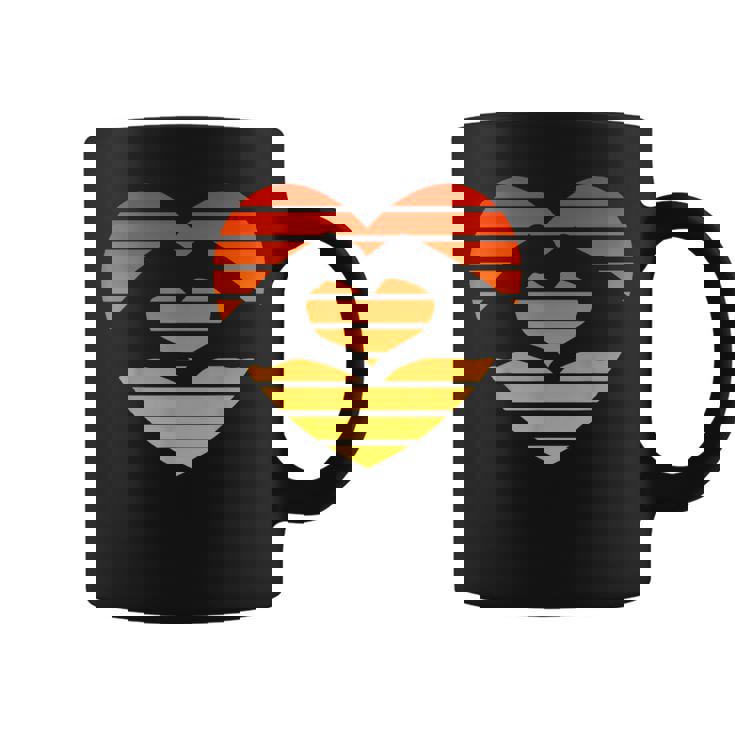 Sunset Sunrise Love Heart Hands Over Sun Graphic Print Coffee Mug