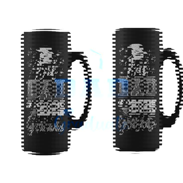 Super Proud Dad Of 2025 Graduate Awesome Family College Graphic Print Coffee Mug