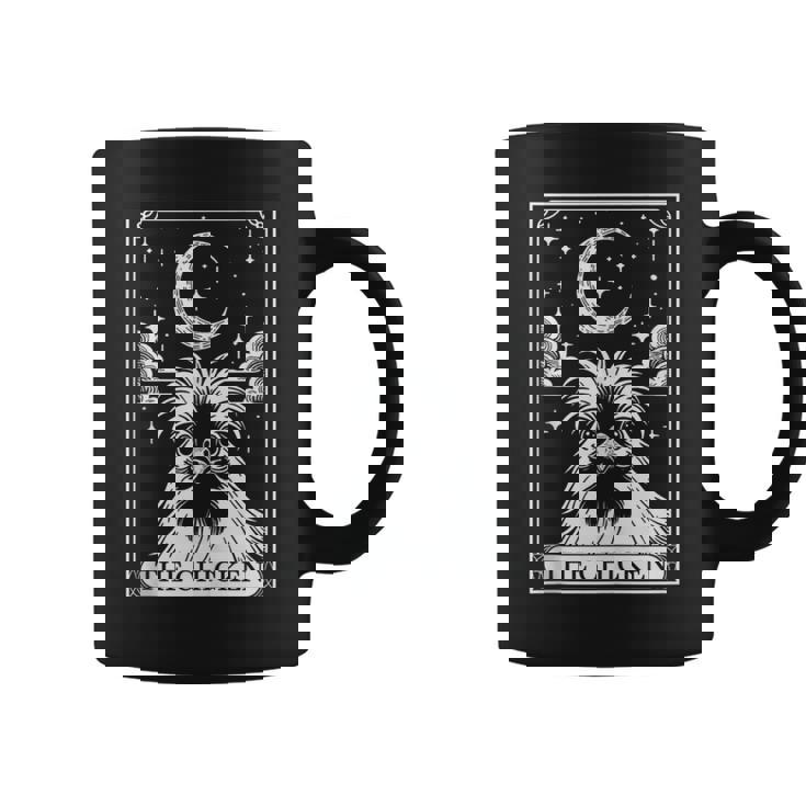 Tarot Card Vintage Crescent Moon Silkie Chicken Farm Animal Tank Top Graphic Print Coffee Mug