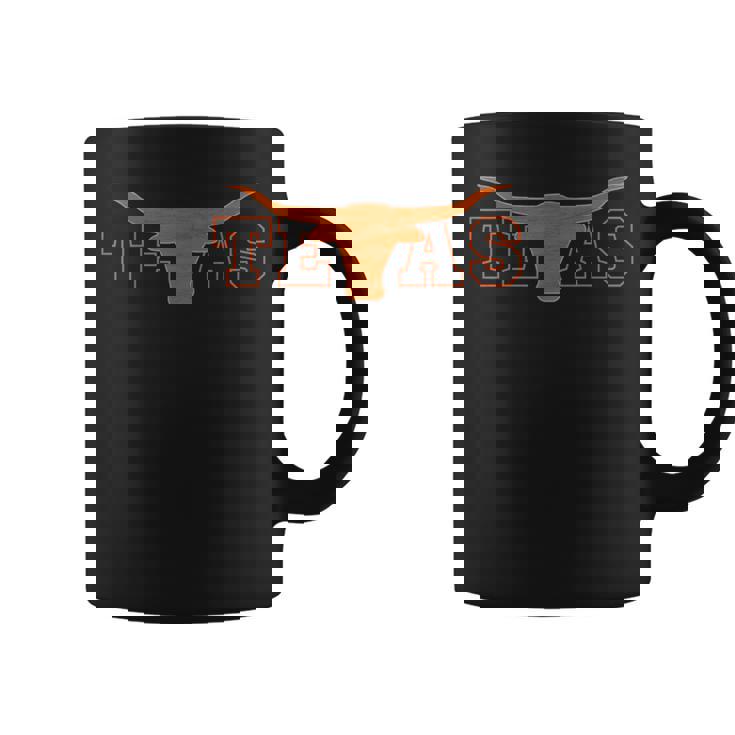 Texas State Orange Graphic Proud Texans Distressed Coffee Mug