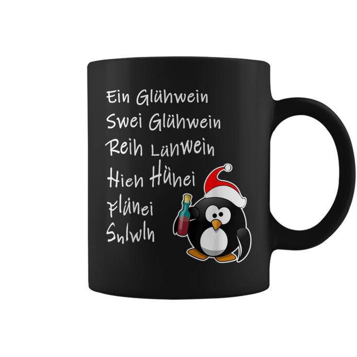 With Text 'Ein Glühwein' A Mulled Wine Swei Mulled Wine Penguin For Christmas Tassen