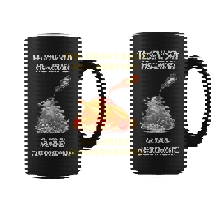 Thanksgiving Turkey Gravy Boat Lovers Graphic Print Coffee Mug