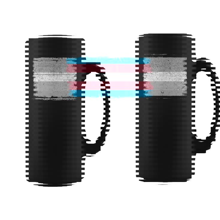 Trans Flag Outfit Lgbtq Transgender Taza de café