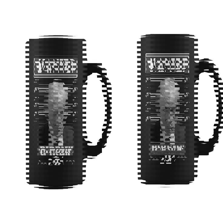 Trump Mugshot Wanted For President 2024 Graphic Print Coffee Mug