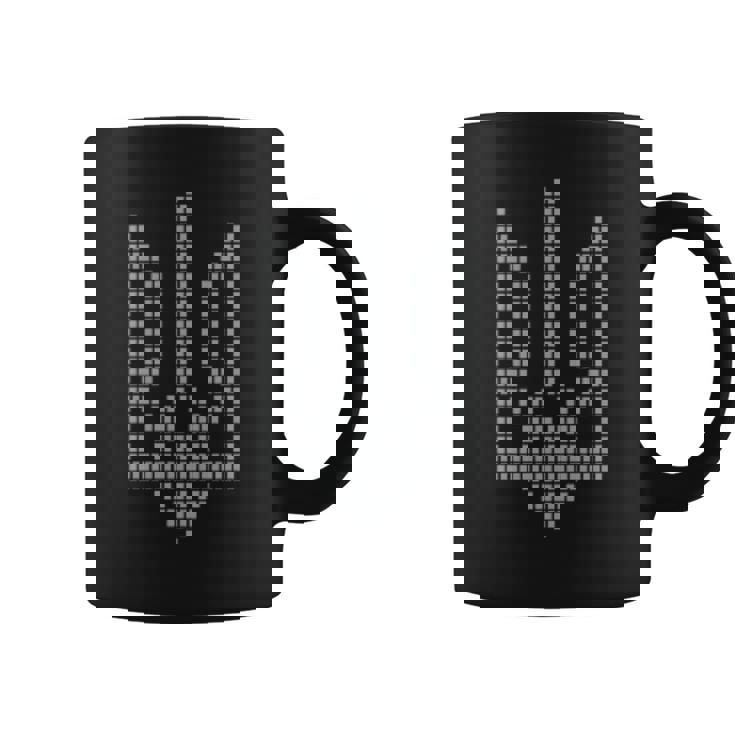 Ukrainian Tryzub Symbol On The Heart Ukraine Trident Coffee Mug