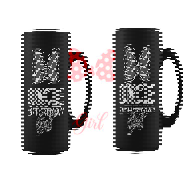 Uncle Of The Birthday Girl Cute Pink Bow Family Matching Coffee Mug