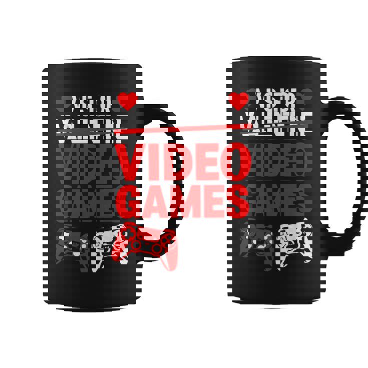 V Is For Video Games Controller Valentine's Day Boys Coffee Mug