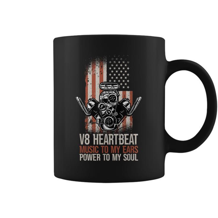 V8 Heartbeat American Muscle Cars Usa Engine8 Muscle Car Tassen