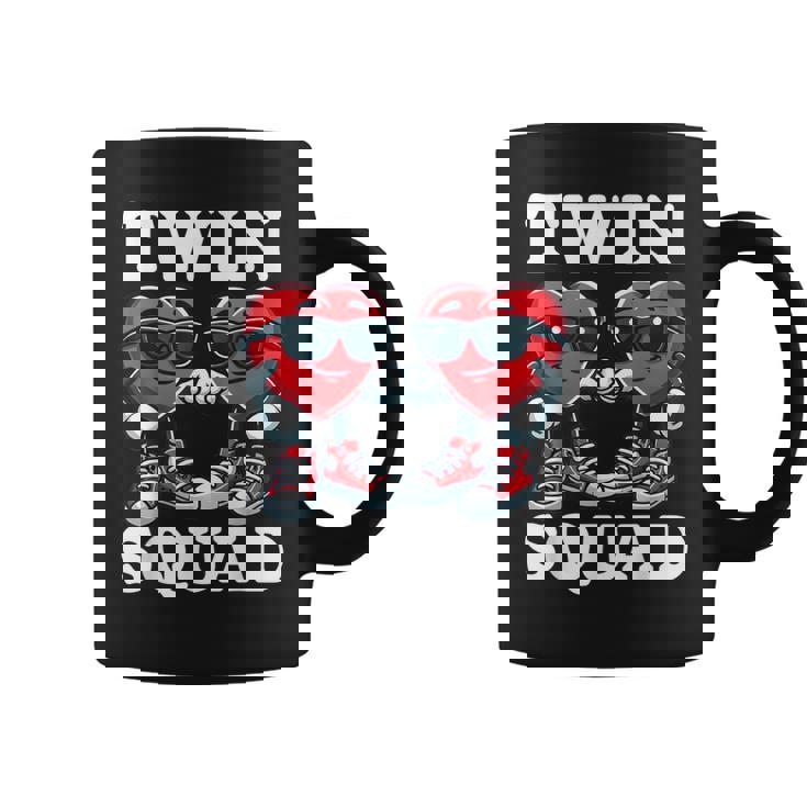 Valentines Day Twin Boys Or Twin Girls Heart Brother Sister Coffee Mug