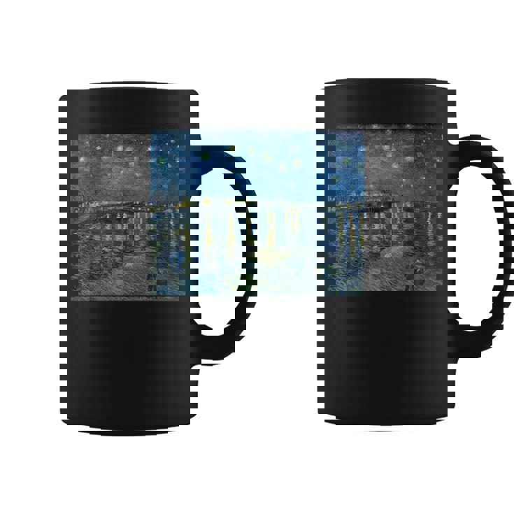 Vincentan Gogh Noche Estrellada Sobre El Ródano Taza de café