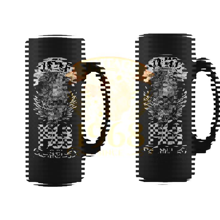 Vintage 1968 Calavera 55 Cumpleaños Taza de café