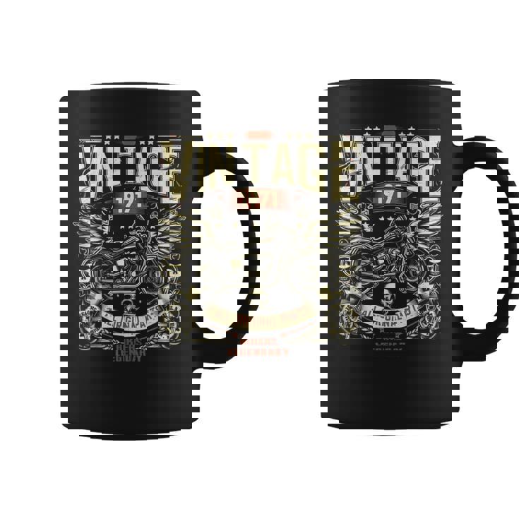 Vintage 1971 Nacido En 1971 53 Cumpleaños Motociclistas Taza de café