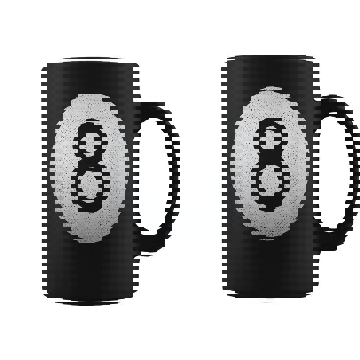 Vintage 8-Ball Gráfico De Billar Taza de café