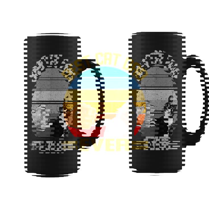 Vintage Best Cat Dad Ever Cat Owner Cats Dad Taza de café
