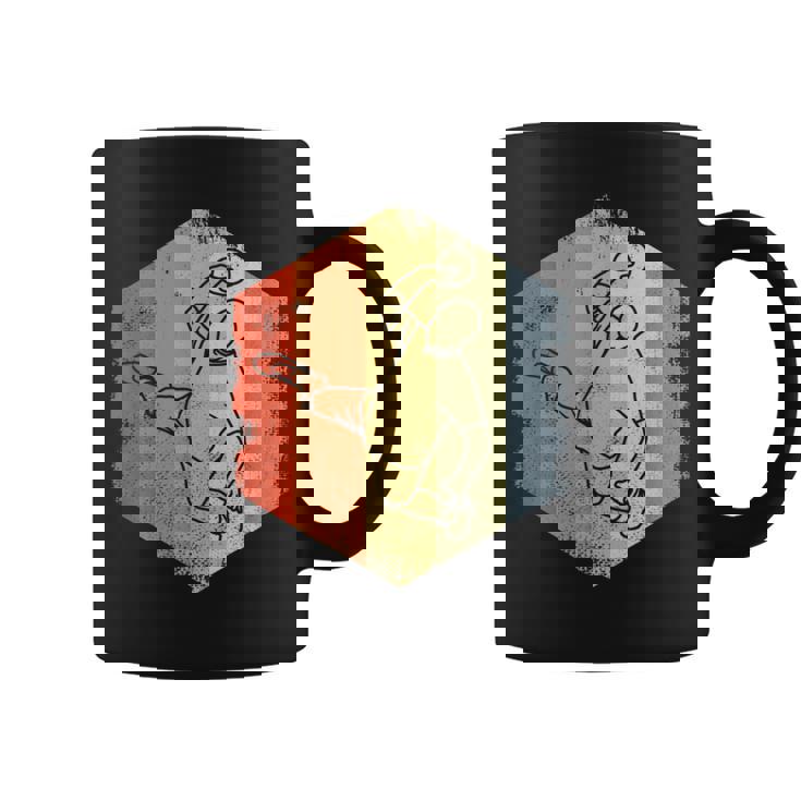 Vintage Handballer Dibujo Handball Lover Taza de café