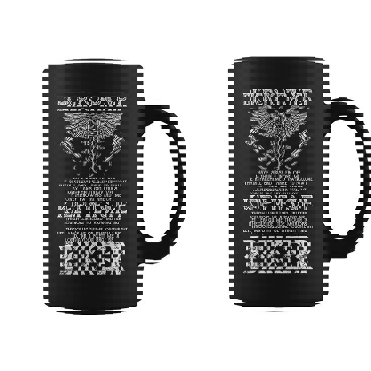 Vintage Motorcycle Biker Biker's Prayer Biking Motorcycling Graphic Print Coffee Mug
