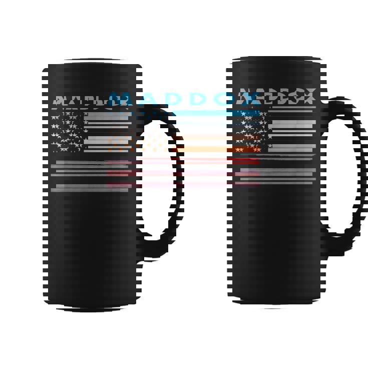 Vintage Sunset American Flag Maddox Maryland Graphic Print Coffee Mug