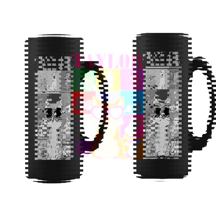 Vintage Taylor First Name Personalized Cat Birthday Party Coffee Mug